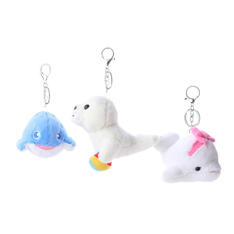 Брелок в виде морского животного, плюшевая кукла-животное, морской лев, касатка, скат, кит, брелок на рюкзак, подвески, сумка, декоративная игрушка