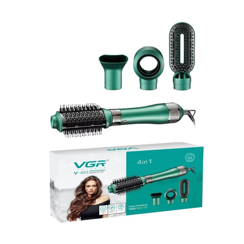 VGR 493 4in1 Women's Curly Hair Straightening Comb Multifunctional Wet and Dry Dual-use Hot Air Comb Hair Dryer Fast Styling Tool Does Not Damage Hair