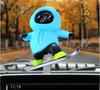 Navigation Figures Car Panda Rocking Doll Dashboard Skate Doll Decoration Turn Indicator Doll Moving Cart Sliding Figure