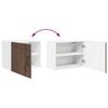 Wall Mounted Cabinet PORTO Brown Oak Effect 50 x 31 x 40 cm
