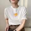 Cotton Short Sleeve T-Shirt Women's Versatile Loose Large Size Original Trendy Brand Letter Printing Summer Half Sleeve