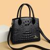 Luxury Women's Crocodile Pattern Handbag Fashionable Large-Capacity Vintage Commuter Bag Business Multifunctional Tote Bag