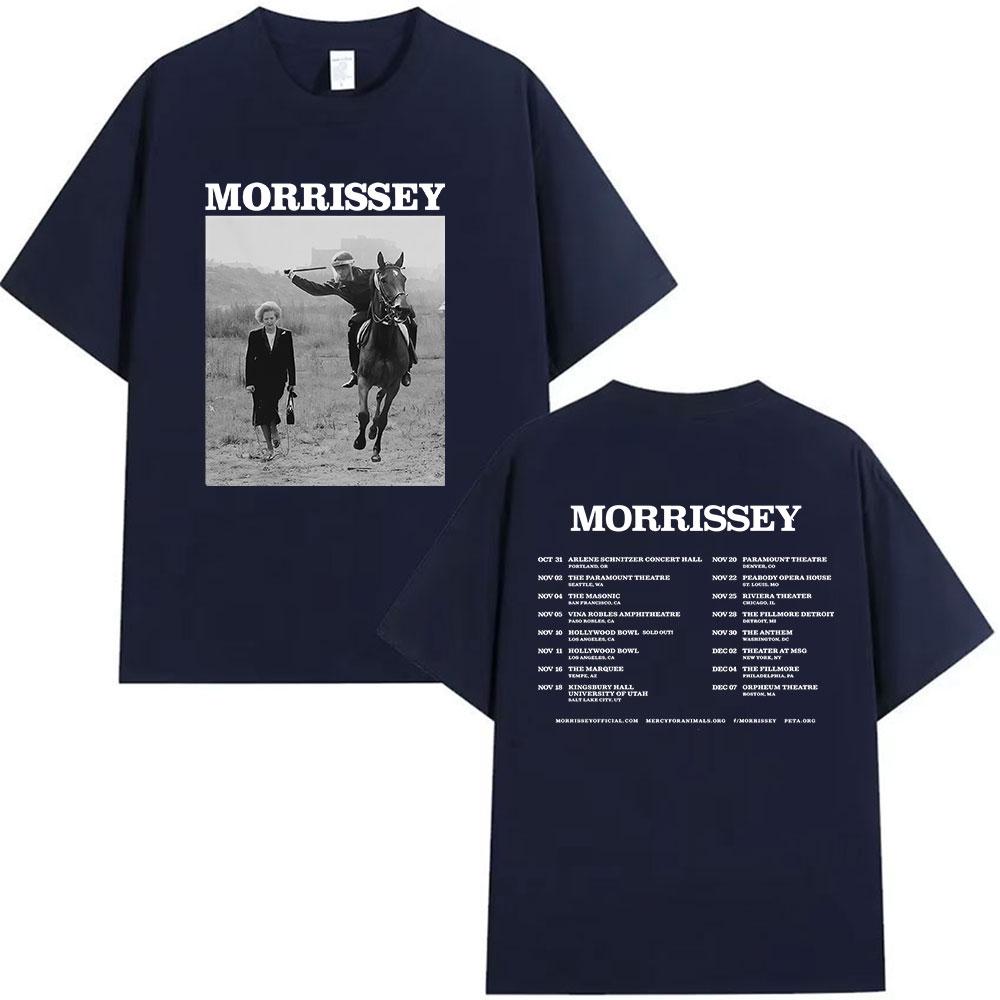 British Band Morrissey Tour 2026 Merch T Shirt Mens Hip Hop Gothic Short Sleeve Tshirts Casual Streetwear Summer
