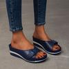 Cross-border Summer New Large-size Wedge Slippers Women's Casual Fashion Thick-bottomed Wedge Slippers with Women's Slippers