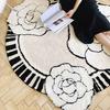 French Cream Wind Mountain Camellia Carpet Living Room Tea Table Mat Bedroom Thickened Bedside Carpet Cloak Dressing Table Mat
