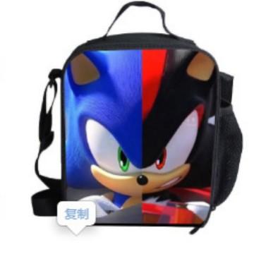 Сумка-ланчбокс Соник, студенческая сумка для пикника, Оксфордская ткань, с мультяшным принтом, портативная сумка-ланчбокс