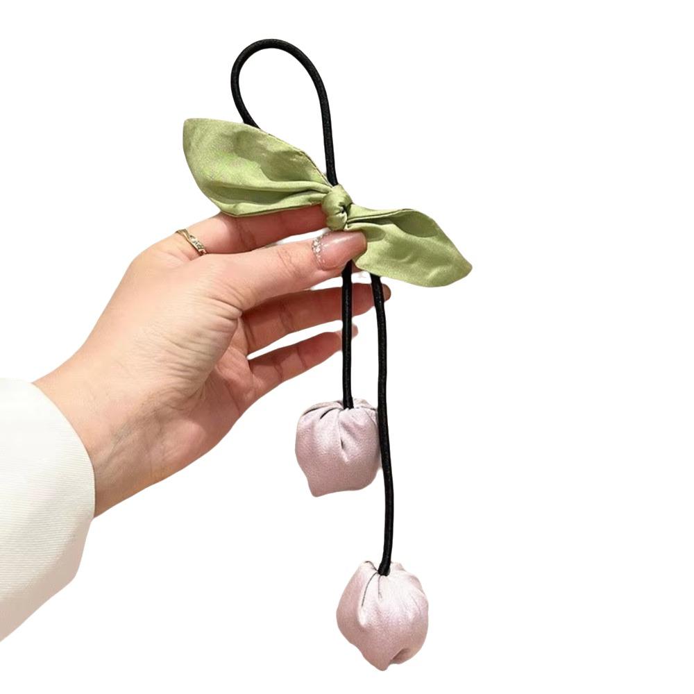 Кисточки Цветок Кольцо для волос Бант Эластичная резинка для волос Сладкий Тюльпан Веревка для волос Девочка