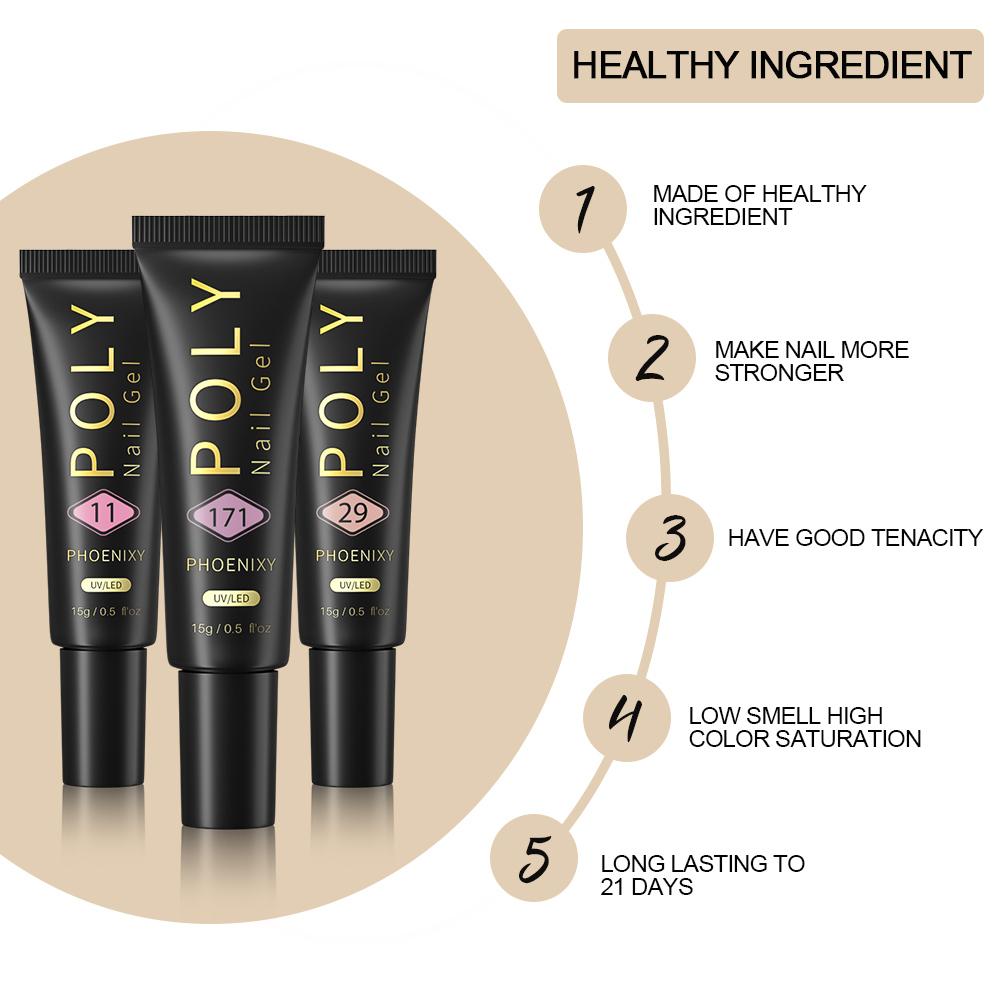 Стартовый набор для маникюра и наращивания ногтей PHOENIXY с УФ-лампой 36W и машинкой