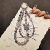 Изысканный Двойная Цепочка Алмазный Хвост Лисы Хрустальный Подвеска для Мобильного Телефона Роскошный Высококлассный Блестящий Шнурок Короткий