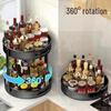 360° Rotating Spice Rack: Multifunctional Kitchen Condiment Storage Box