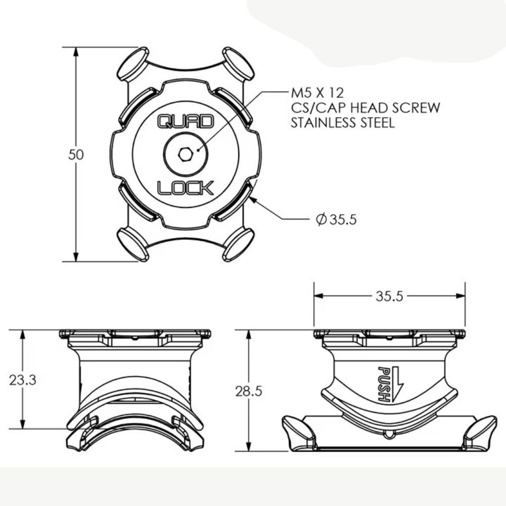 Quad-Lock Велосипедный держатель для телефона, противоударный держатель для телефона, комплект, новый кронштейн для телефона для езды на велосипеде