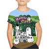 Летняя футболка The Battle Cats для малышей, с коротким рукавом, для мальчиков и девочек, с принтом на день рождения, детская одежда, топы с героями мультфильмов, подарок