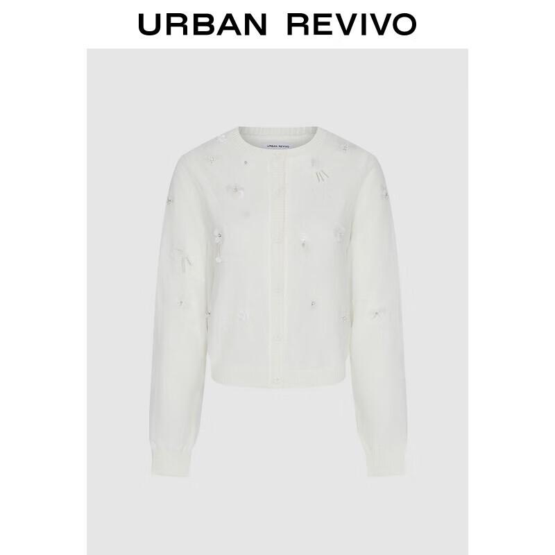 UR Women's 3D Floral Beaded Knit Cardigan