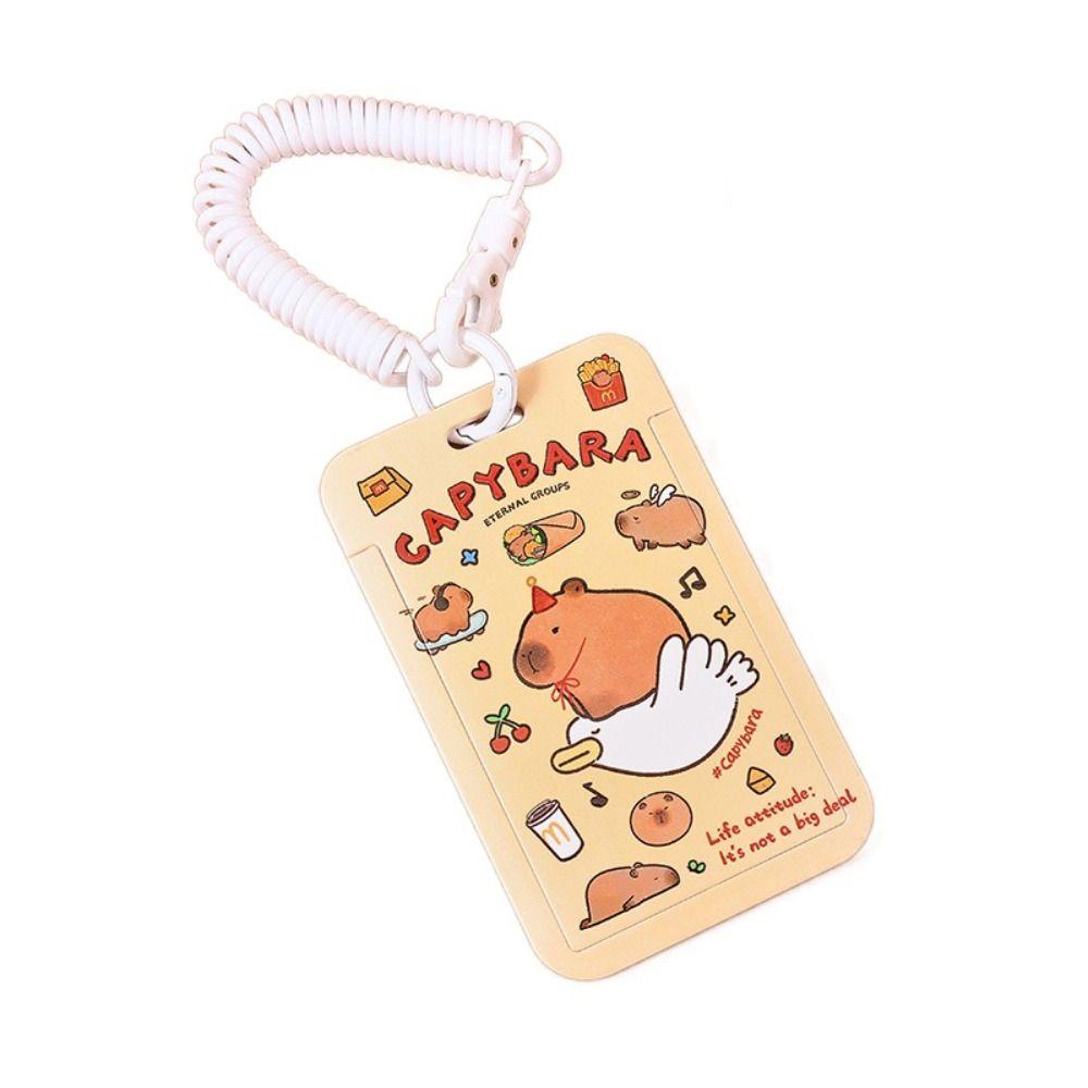1 шт. милые шейные ремни Capybara из мультфильма, пластиковые для держателя удостоверения личности, аксессуары