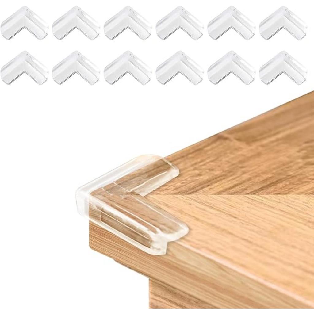 12PCS Baby Proofing Safety Corner Safety Corner Protectors Guards Clear Furniture Table Corner Protection, Kids Soft Table Corner Protectors for Child