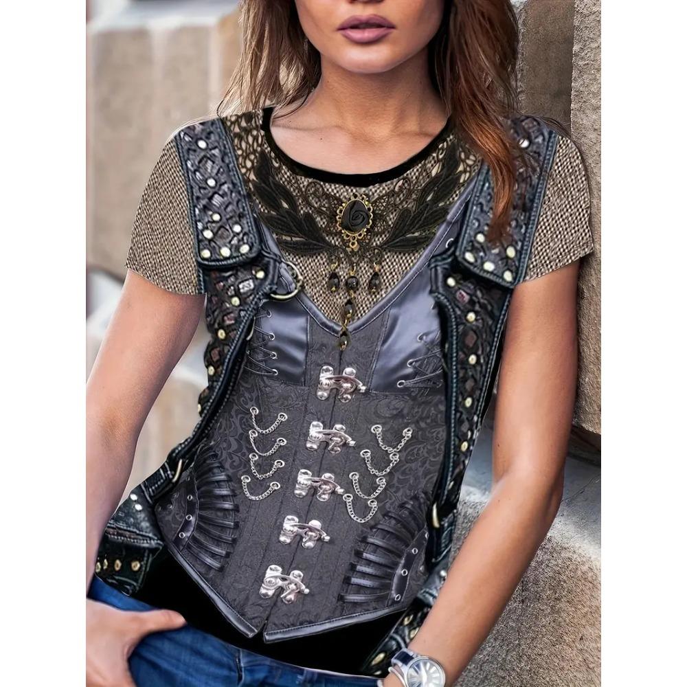 Летняя модная женская футболка с коротким рукавом и круглым вырезом под джинсу, повседневная, свободная, дышащая