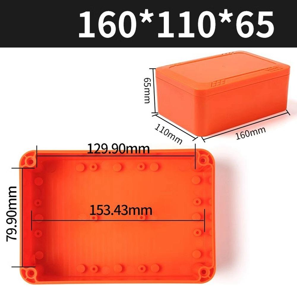 IP67 Waterproof Enclosure Junction Housing Box ABS Plastic Orange Color Instrument Box Electrical Project Box Outdoor Indoor