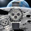 39mm Men's Wristwatch with VK63 Movement Chronograph sapphire Glass and Rubber Strap Luxury Business Men's Custom Watch