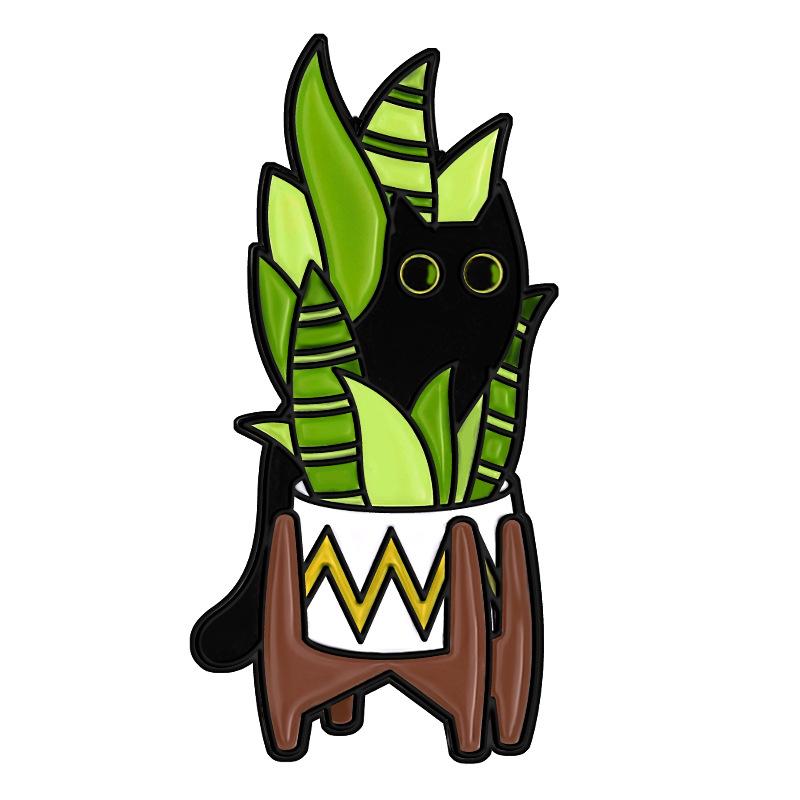 Kawaii мультфильм кот металлические броши влюбленные пара черный кот белый кот мини-значки детская одежда для взрослых украшения булавки