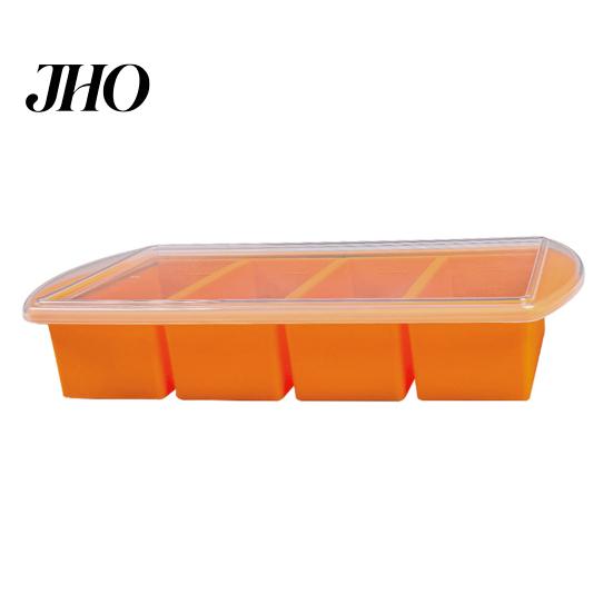 Portion Control Food Box Silicone Soup Freezer Tray with Flexible Lid BPA-Free Leak-proof Versatile Freezing Molds for Soups Sauces And Complementary