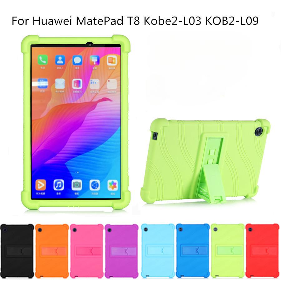Чехол для Huawei MatePad T8, чехол для планшета Funda Kobe2-L03 KOBE2-L09 kob2-w09, мягкий силиконовый чехол-подставка для защиты всего тела