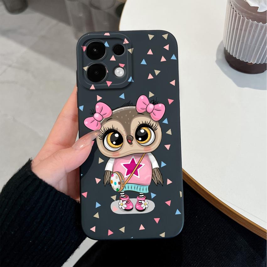 Для Oppo K13 Realme 5 6 7 10 8 9 Pro Plus A5X A5 Чехлы для телефонов Конфетный цвет Милые кошачьи узоры Жидкий силикон Улучшенный противоударный корпус Для Oppo Чехлы