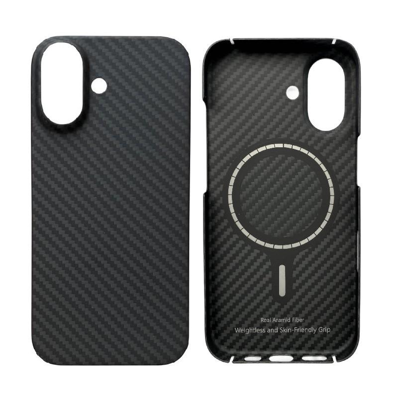 Kevlar Phone Case IPhone 17 Semi-Transparent Cutout Design With Heat Dissipation Magnetic Mount Support