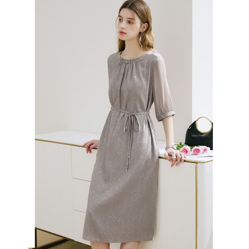 Шелковое платье TUHUANG 19 момми в французском стиле, А-силуэта