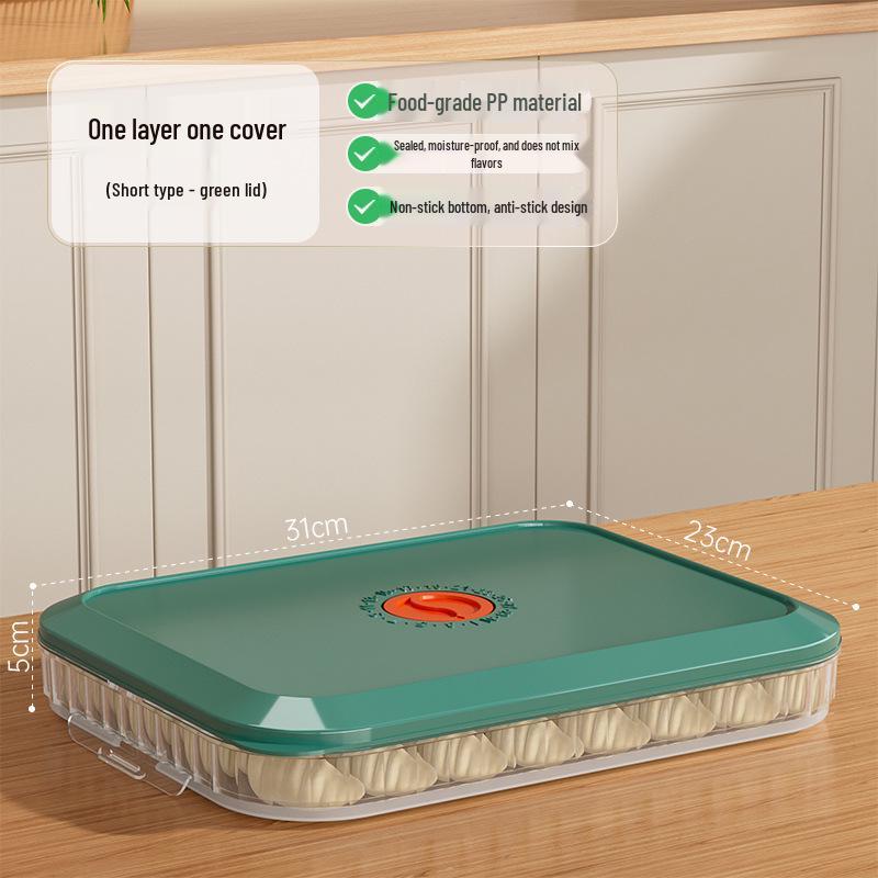 Dumpling Freezer Box - Fresh-Keeping and Quick-Freezing Storage for Wontons, Dumplings & Noodles