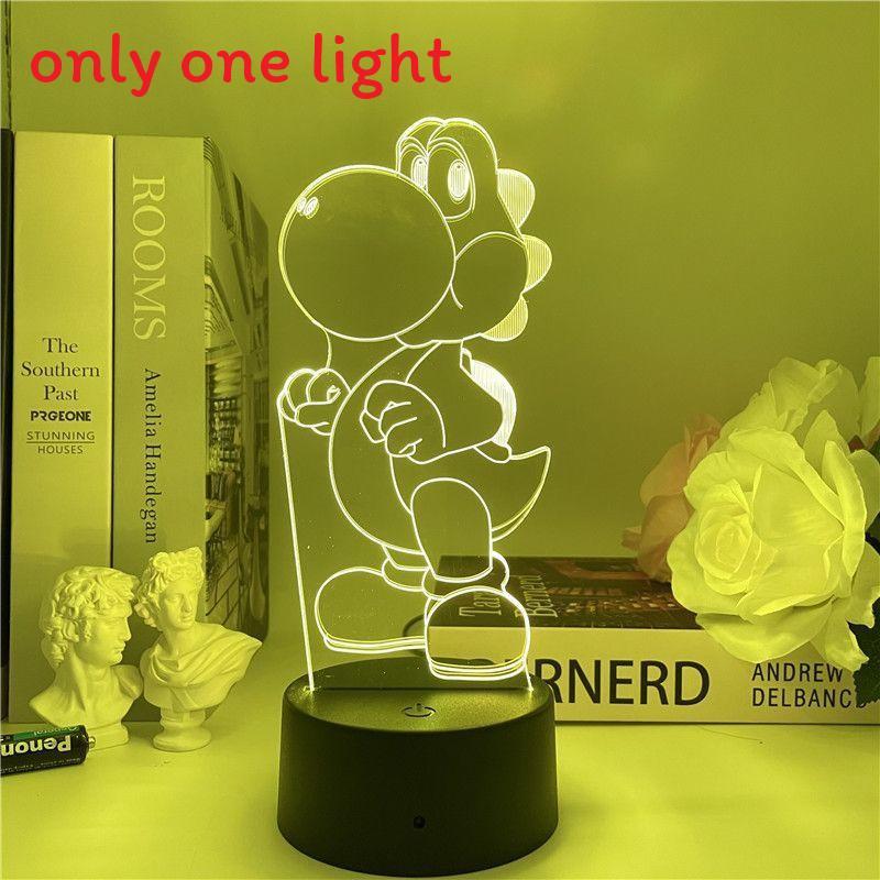 Super Mario Yoshi 3d Acrylic Night Lamp With Touch Control For Kids Room