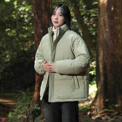 Большие размеры хлопковой одежды Мужской и женский отдел Зимняя стеганая хлопковая куртка со стойкой и воротником Свободная утолщенная парная модель Хлопковая куртка