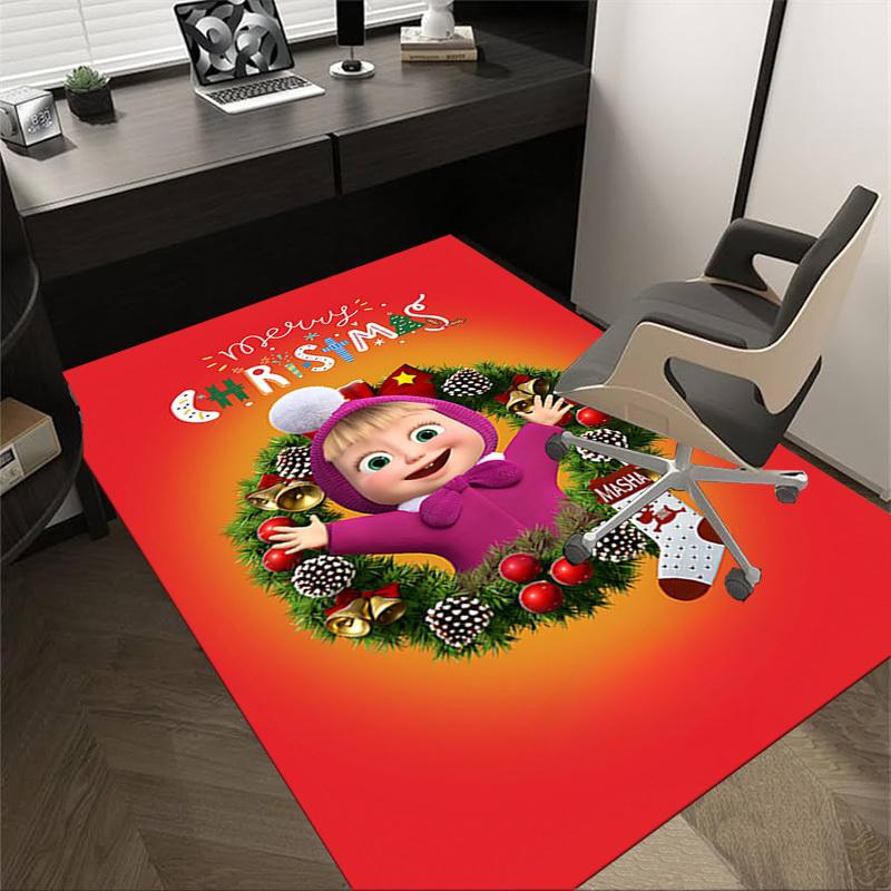 1 шт. Рождественский коврик для пола Маша, очень большой, нескользящий, для офиса, семьи, спальни, студии, ковер большого размера, ковер для помещений