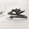 Punk Vintage Evil Wing Rings for Women Men Couple Wedding Opening Angel Wing Ring Jewelry Gift