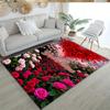 Rose Customize Your Name Floor Rug Office Rug Design for Living Rooms Balcony Study room Foyer Antislip Carpet Decorate Offices Wedding Party Gift