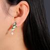 New Design Fancy Opal Emerald Jewelry Set Natural Gemstone 925 Sterling Silver Ring Clasp Earring Women Nice Gift