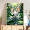 5d DIY Diamond Painting Cross Stitch Cartoon Animal Rabbit Diamond Embroidery Mosaic Full Round Drill Home Decor Arts
