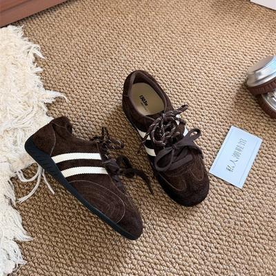 Рекомендовано леди-боссом! Красные лакированные туфли Dexun для женщин 2025 новая осень универсальные на плоской подошве повседневные туфли Форрест Гамп для женщин