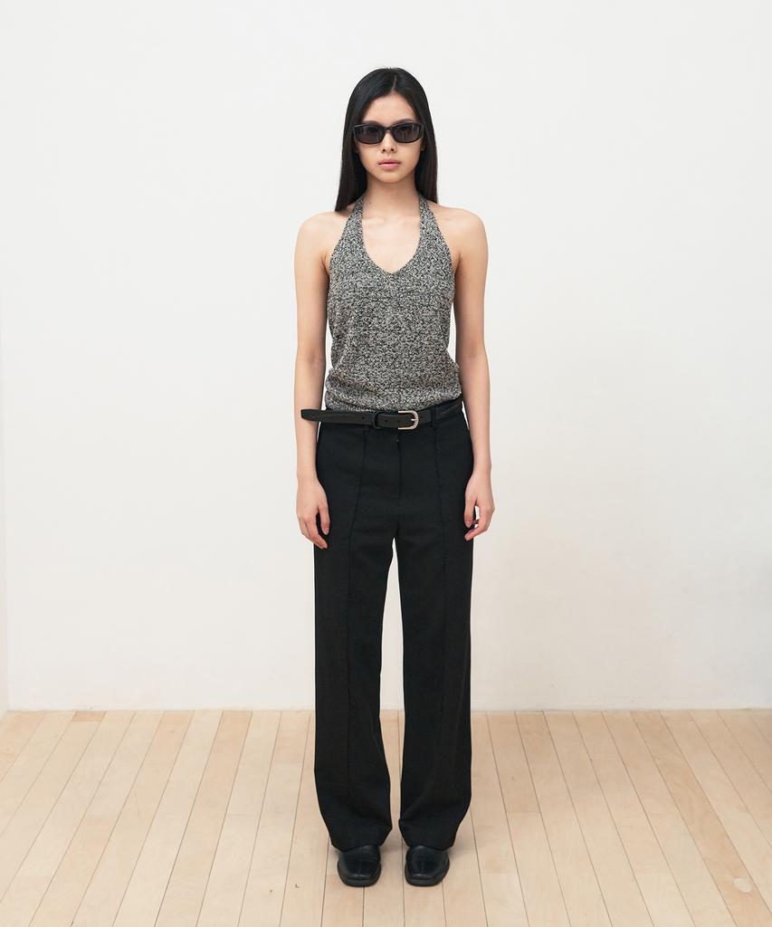 SIS A Sunset Halterneck Sleeveless Knit [Black]