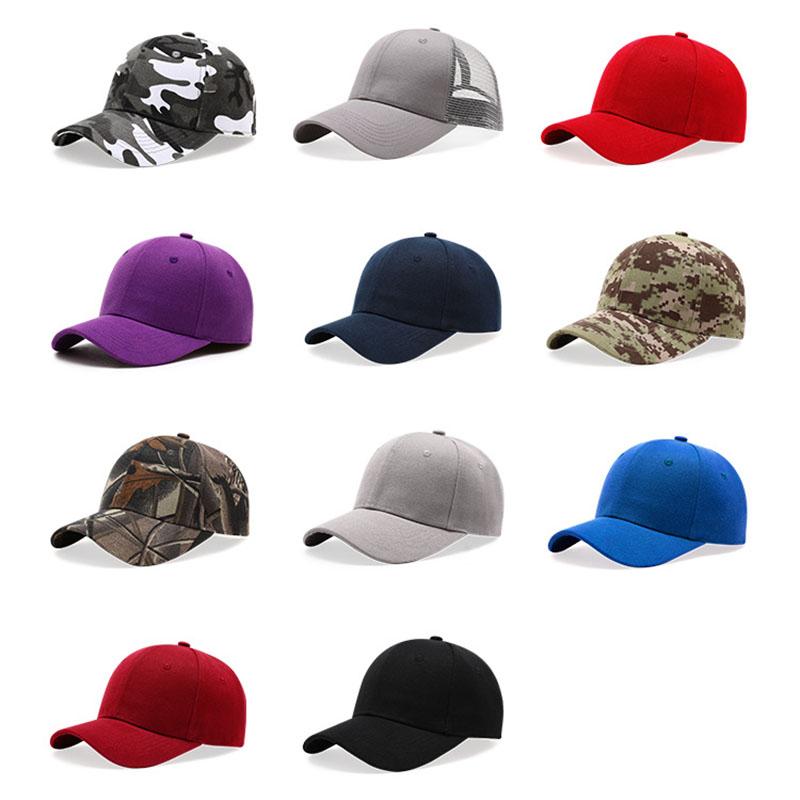 Unisex Hard Top Cotton Baseball Caps With Embroidery Logo Solid Color Spring Outdoor Sport Baseball Cap for Teenagers