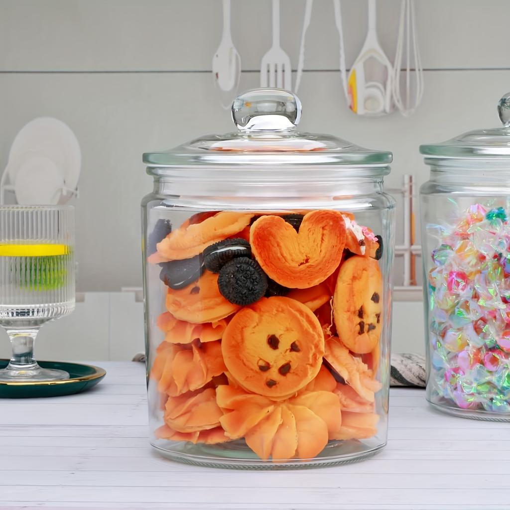 3 шт., герметичный контейнер для хранения и многоразовый прозрачный ящик для хранения продуктов питания с крышкой, портативная стеклянная герметичная банка для зерновых орехов, закусок, печенья и кухни для специй