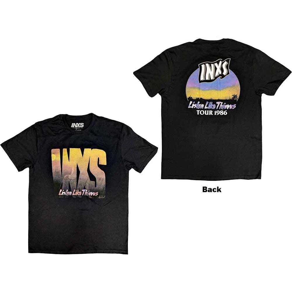 INXS List Like Thieves Tour 1986 Official Merchandise 100% Cotton T-shirt Mens Tees Top M/L/XL New