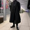Men's Winter Korean Version of High-end Knee Trench Coat Loose Retro Thickened Woolen Jacket Trendy