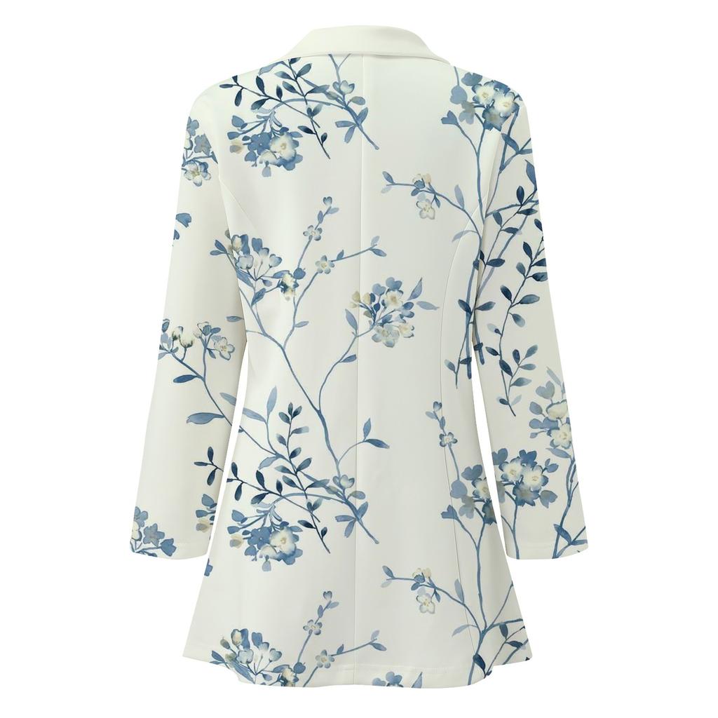 Женский модный повседневный костюм с принтом, свободный удобный кардиган с длинным рукавом, пальто