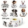 [Cute Dog Stickers] Large-Sized Cute Dog Stickers | Thank You Labels for Sealing Envelopes, DIY Packaging, Craft Decoration, Pet Shops, Hospitals