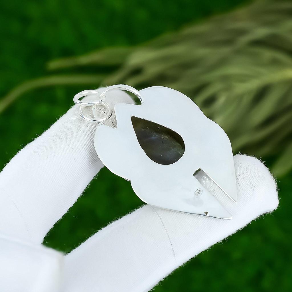 Memorial Day Sale Labradorite Stone 925 Sterling Silver Bezel Pendant Jewelry