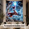 Custom Text Printed Tapestry Dragon Ball Pattern Large Wall Hanging Indoor Room Decor