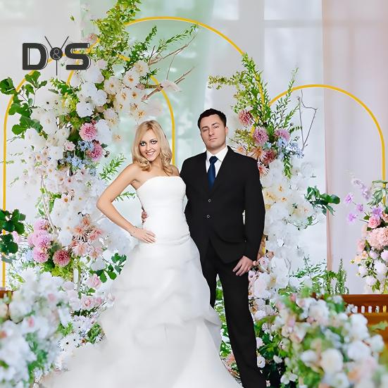 Металлическая арка-фоновая стойка 4 фута/5 футов/6 футов/6,6 футов золотая свадебная арка-стойка рамка для цветов, воздушных шаров, фотографий, арочная рамка для церемонии, дня рождения, вечеринки, ребенка