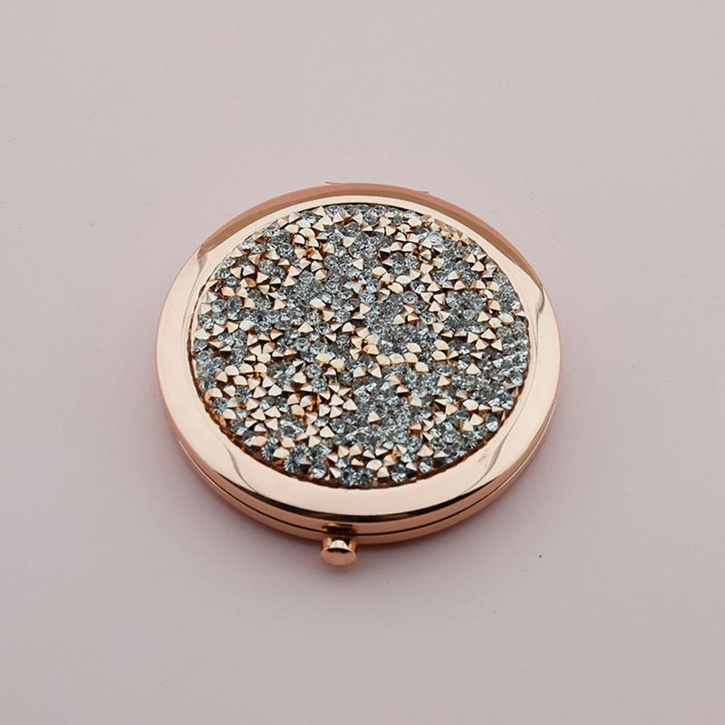 Компактное зеркало Дорожное Изысканные инструменты для макияжа Круглое Портативное Складное зеркало для макияжа Положить в карман Двустороннее зеркало