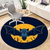 1pc Bat Moon Office Round Area Rug, Under Office Chairs Bedroom Living Room Home Decor, Room Deco, Available in Various Sizes