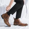 38-45 Boots Men PU Splicing Business Office Brand Chelsea Boots European and American Luxury Social Boots Men Boots